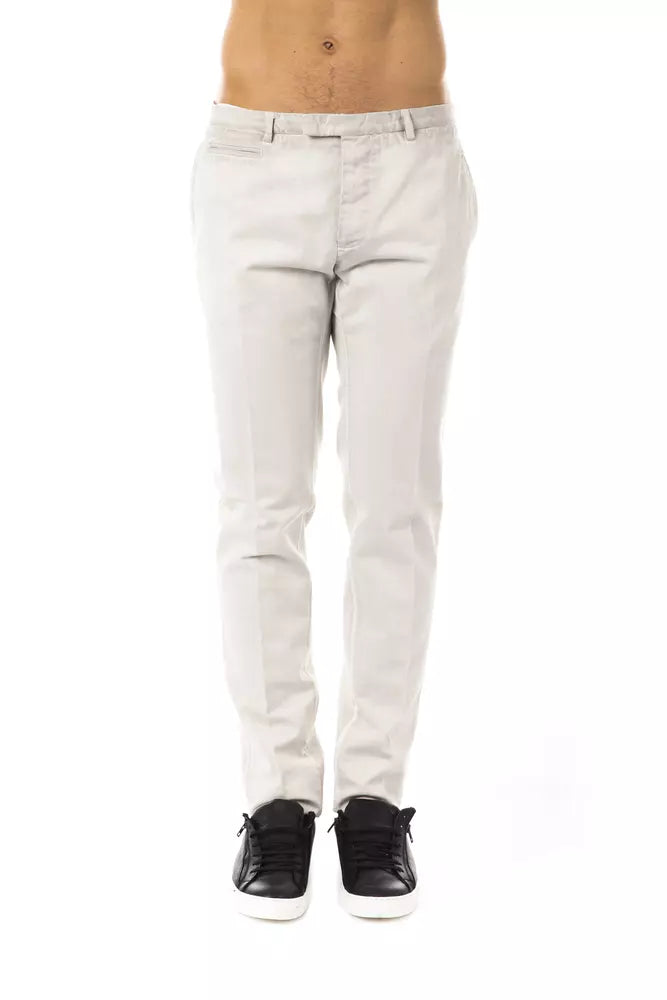 Gray Cotton Men Pants