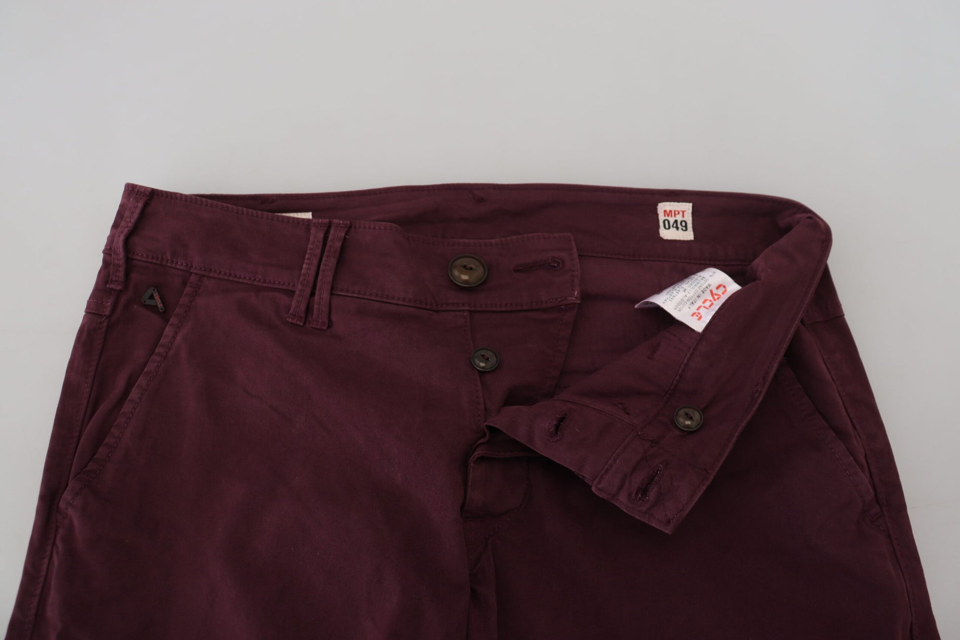 Maroon Cotton Stretch Skinny Casual Men Pants