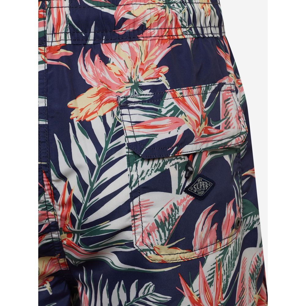 Blue Polyester Swim Shorts