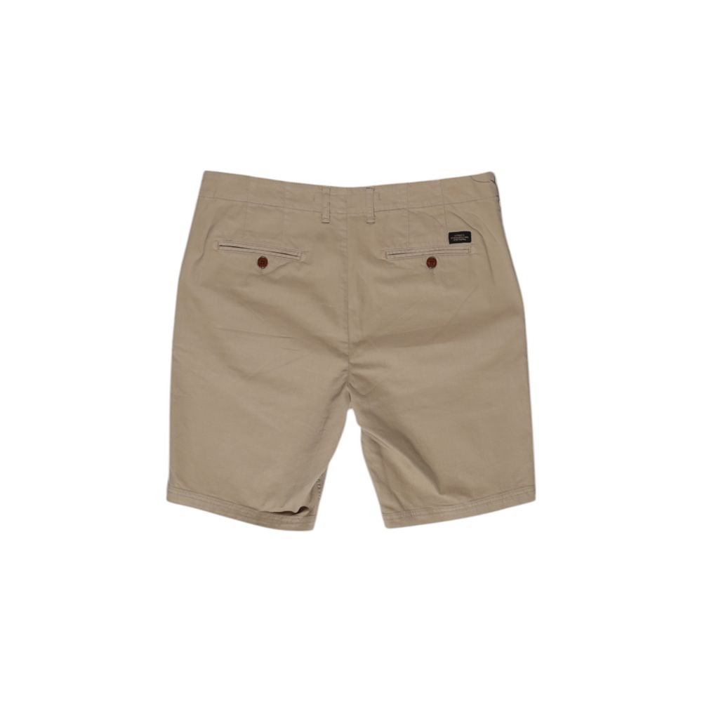 Beige Cotton Bermuda Shorts