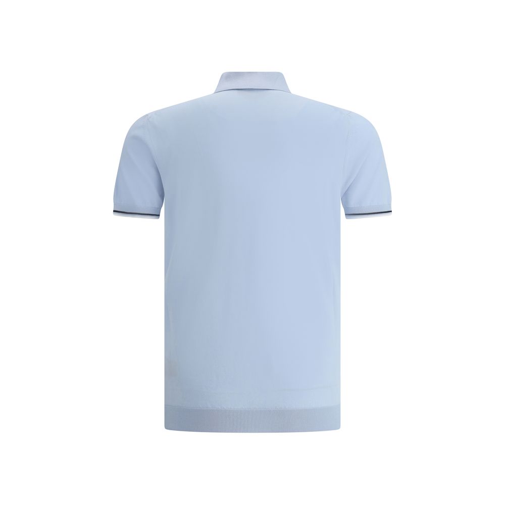 Light Blue Cotton Polo Shirt