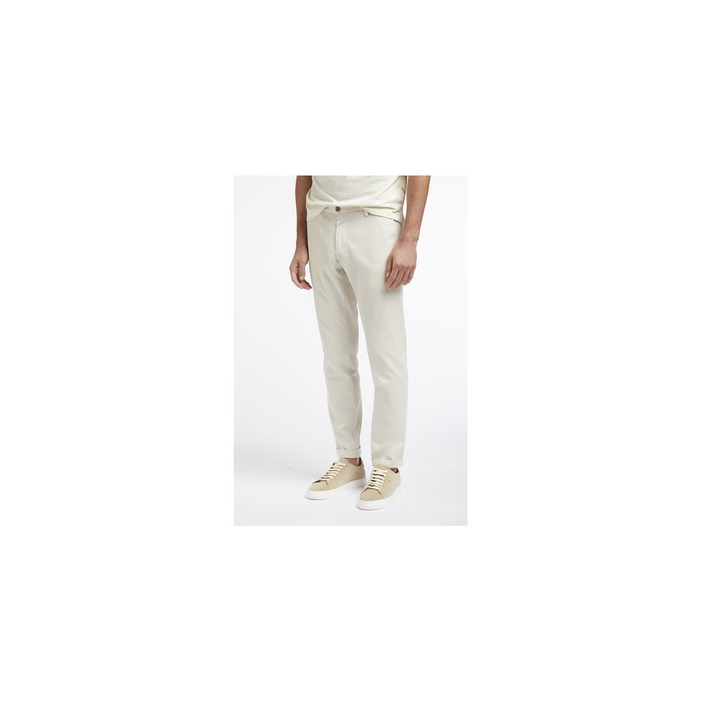 Beige Cotton Men's Pant