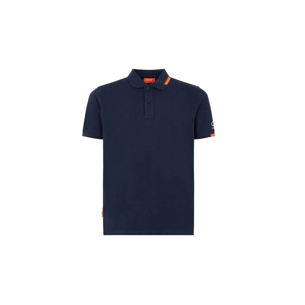 Blue Cotton Polo Shirt