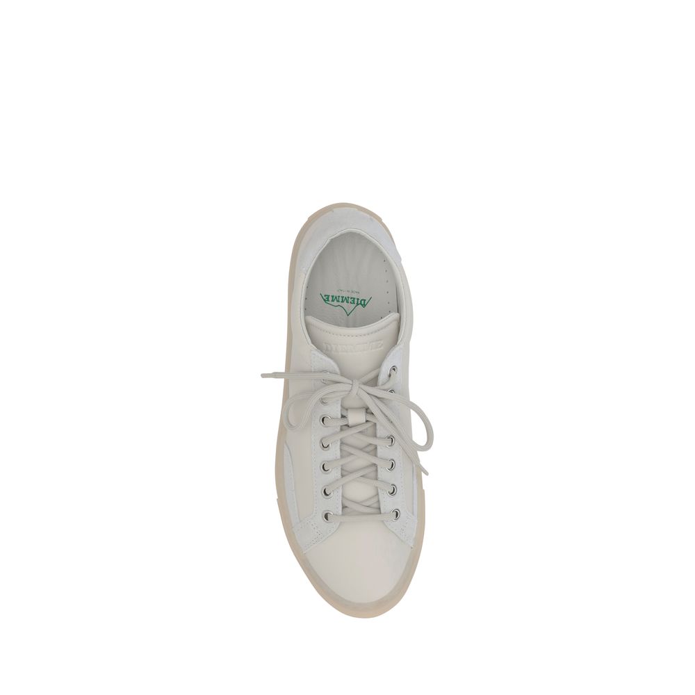 White Calf Leather Bos Taurus Low Top Sneakers