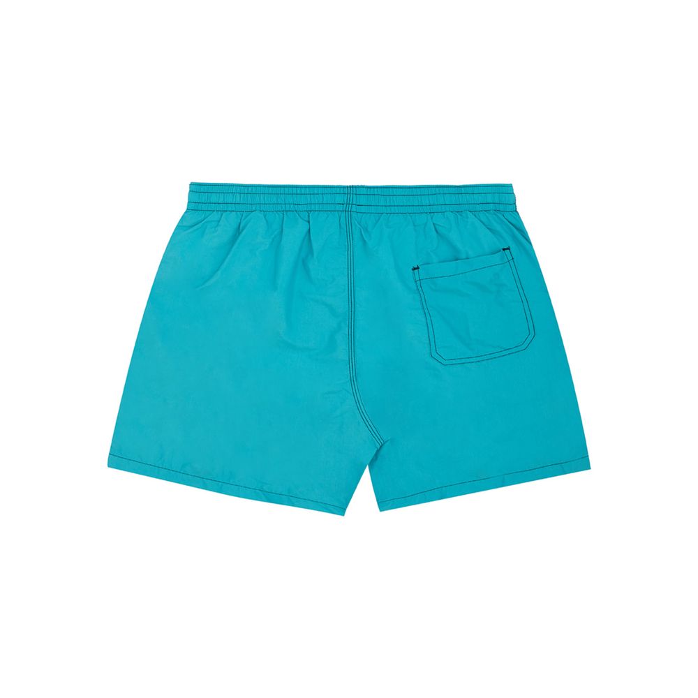 Turquoise Polyester Swim Shorts