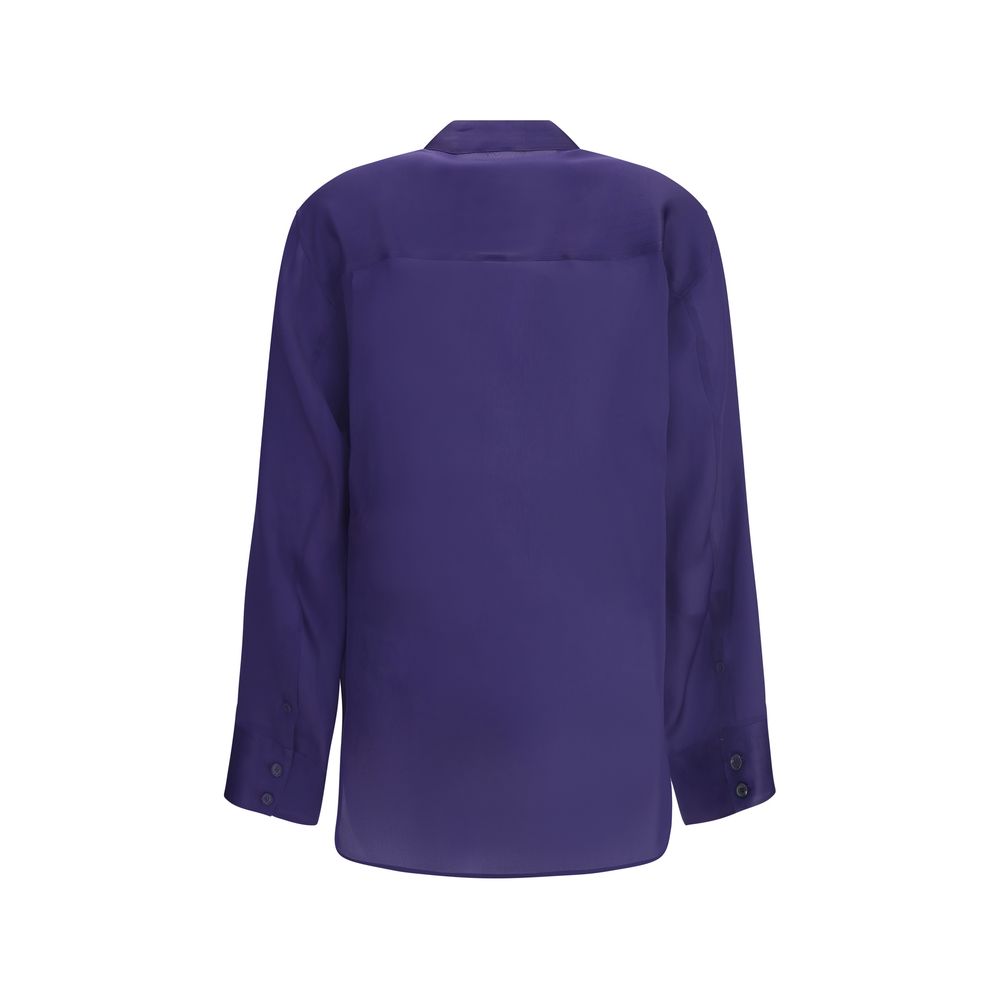 Purple Silk Dress Shirt