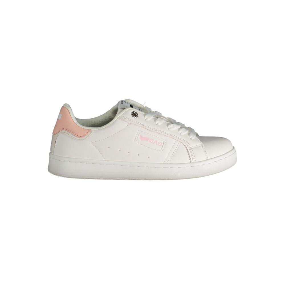 White Polyester Women Sneaker
