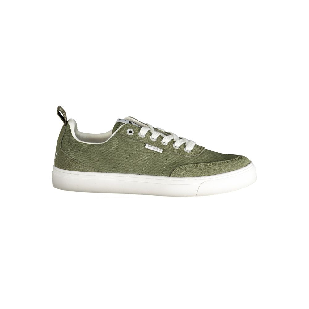 Green Polyester Mens Sneaker