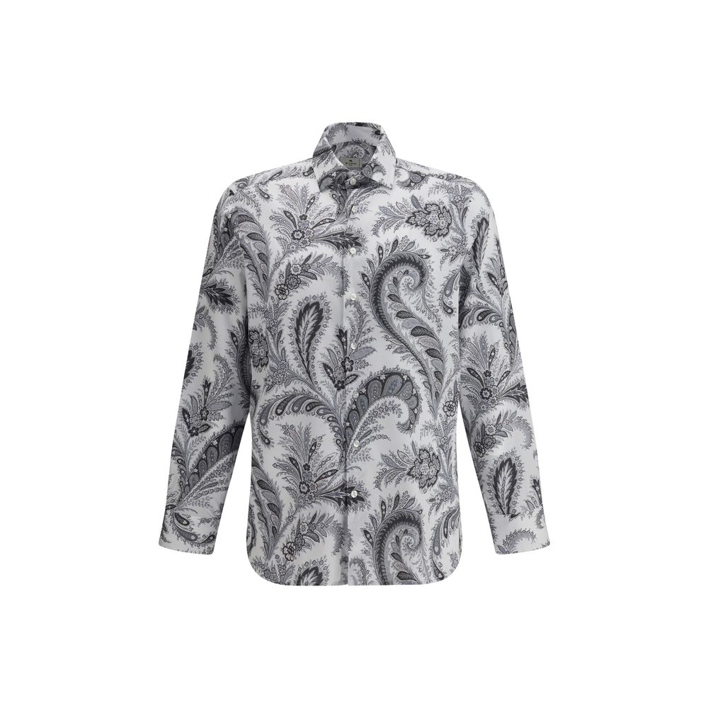 Gray Cotton Pattern Shirt