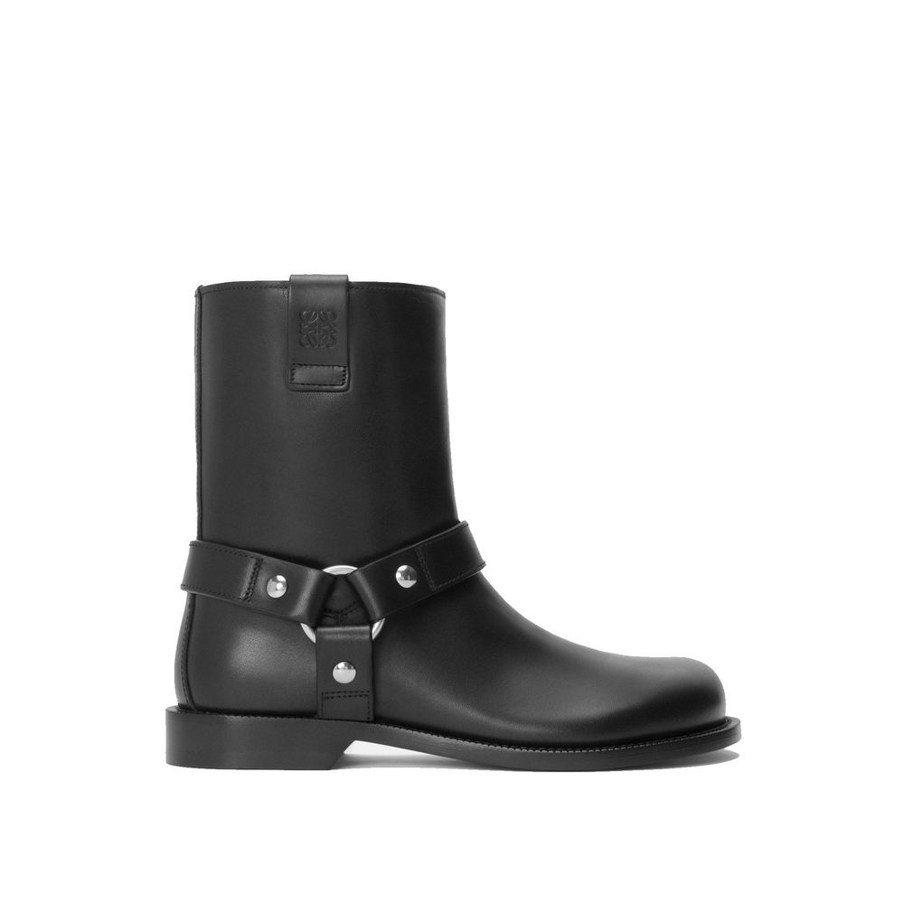 Black Calfskin Ankle Boots