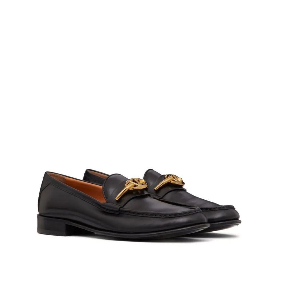 Black Calfskin Slip-On Loafers