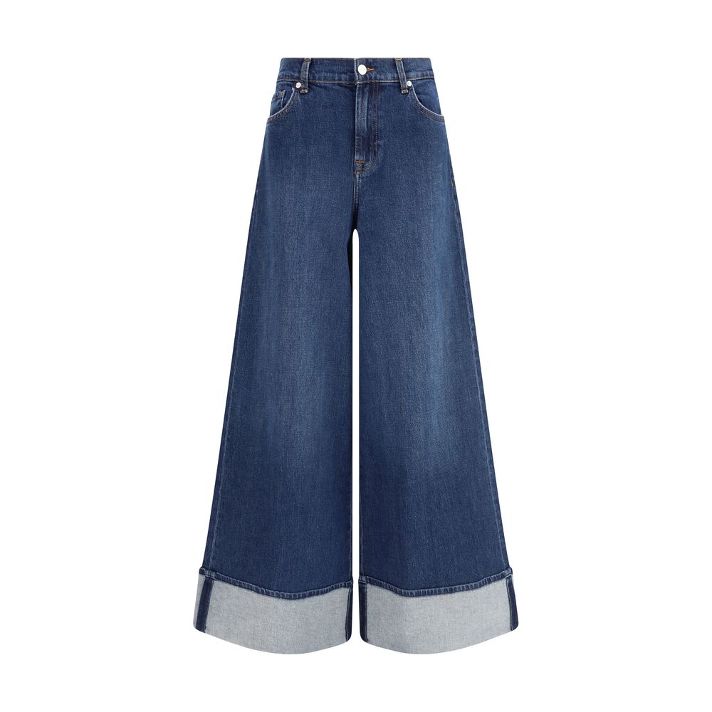 Blue Cotton Jeans Denim