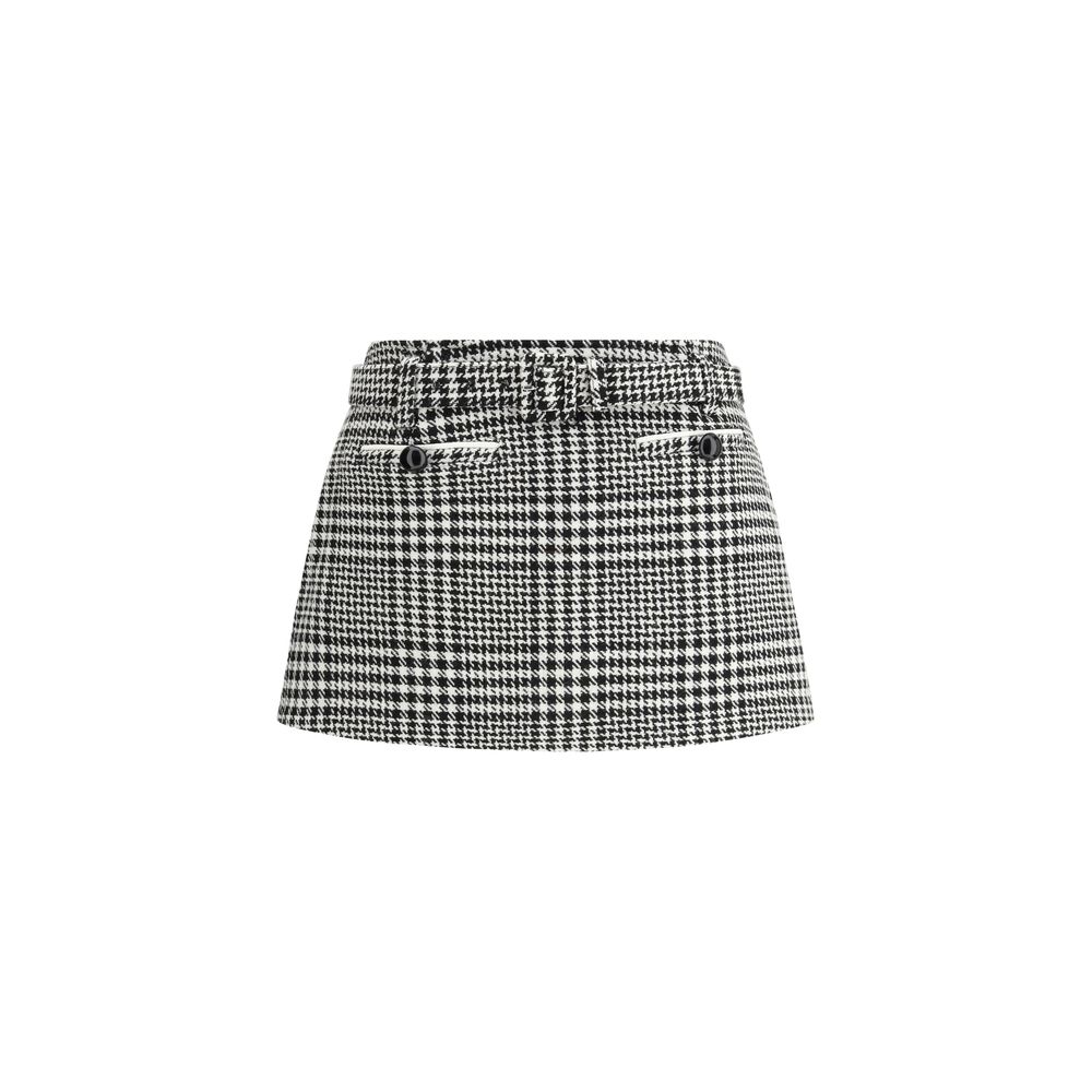 Houndstooth wool Pants-skirt