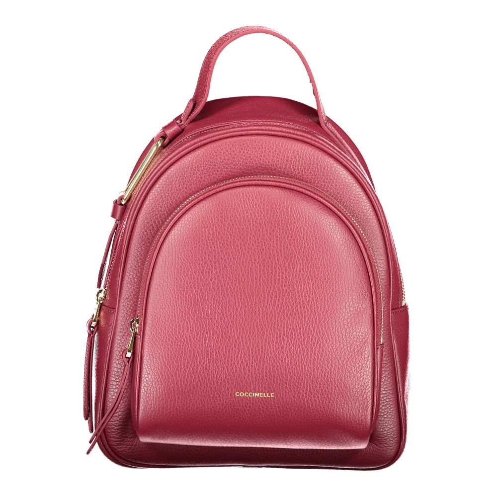 Purple Leather Women Backpack