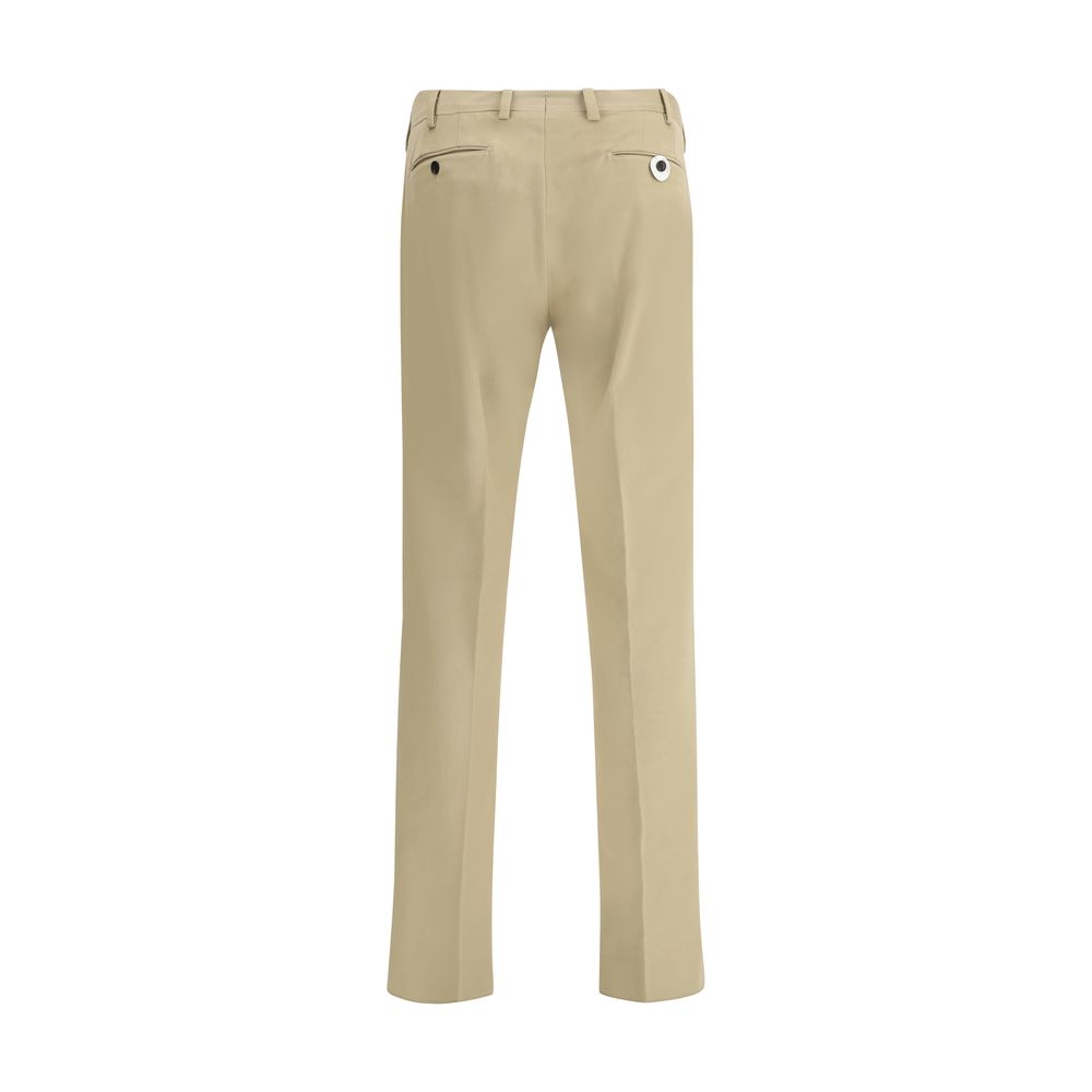 Beige Cotton Chino Pants
