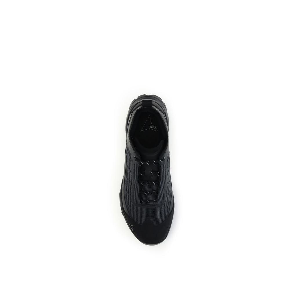 Black Polyamide Athletic Sneakers