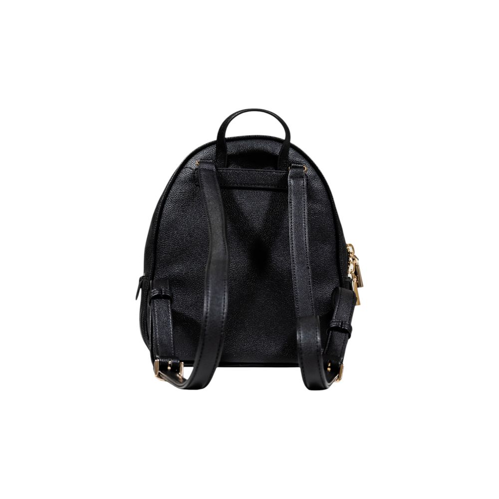 Black Artificial Leather Backpack