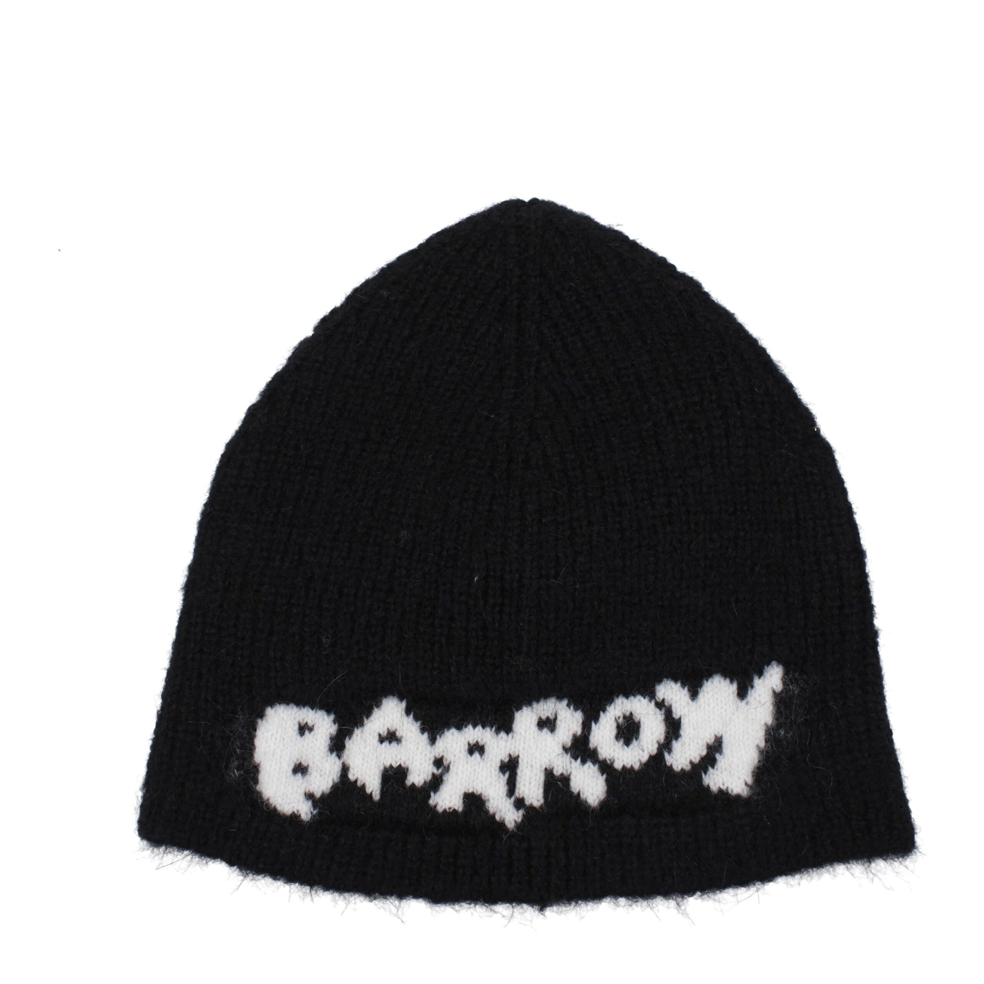 Black Marabou Beanie