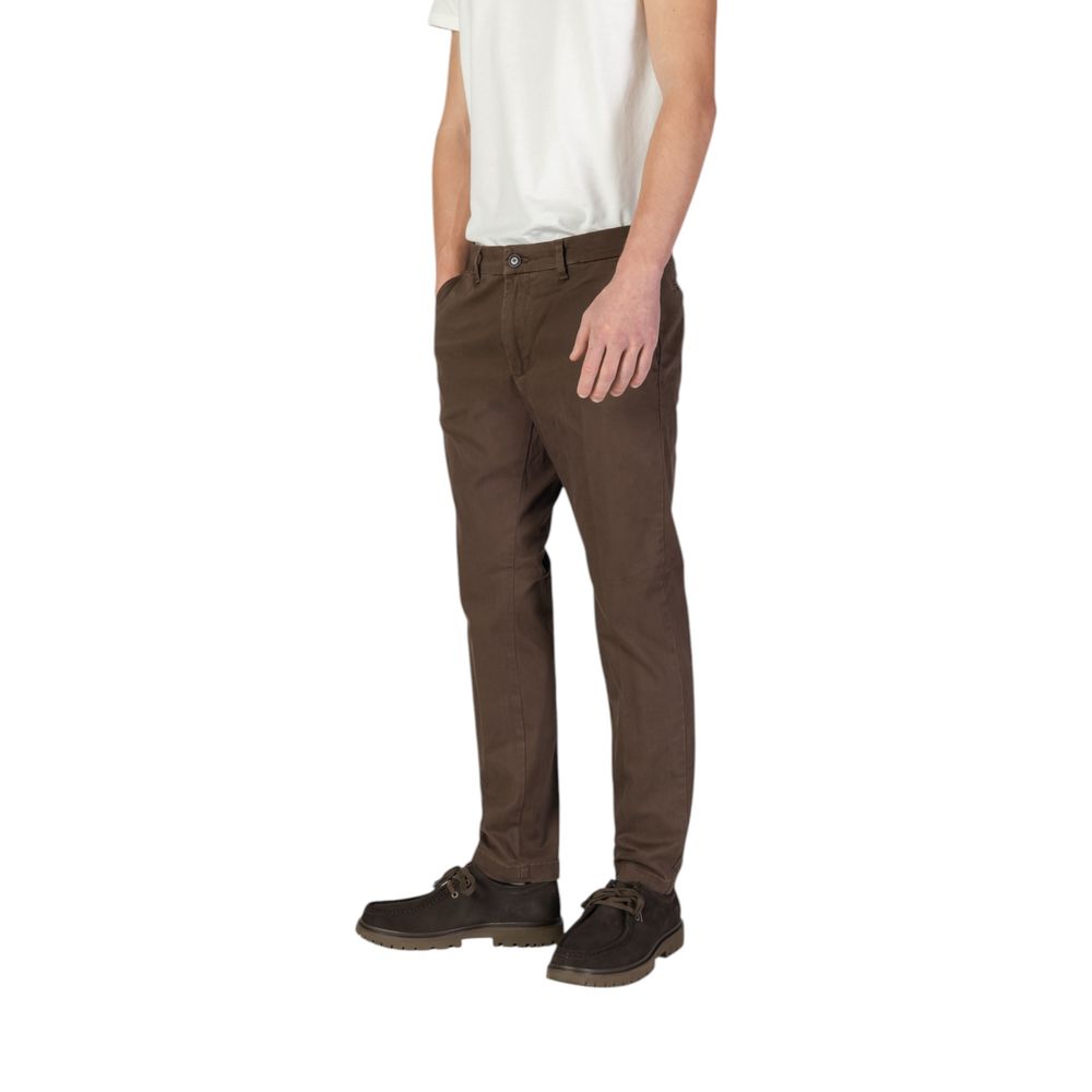 Brown Cotton Skinny Pant