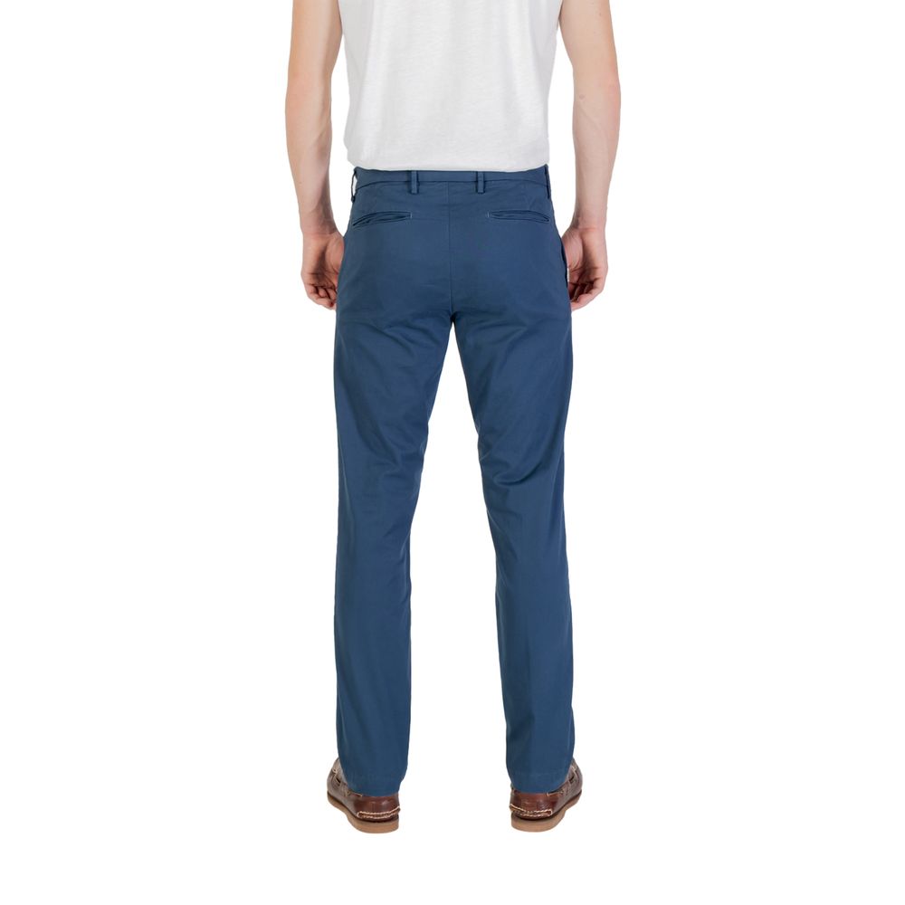 Blue Cotton Skinny Pant