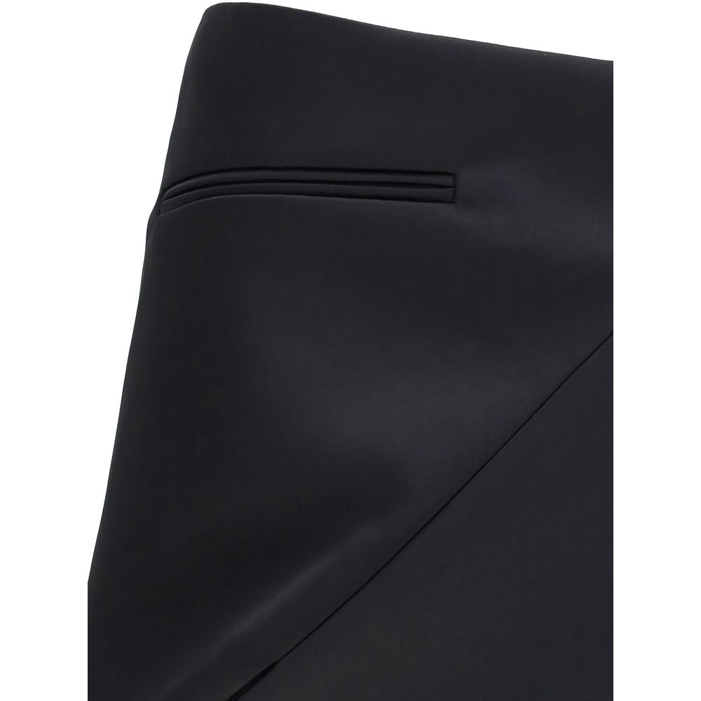 Black Triacetate Mini Skirt