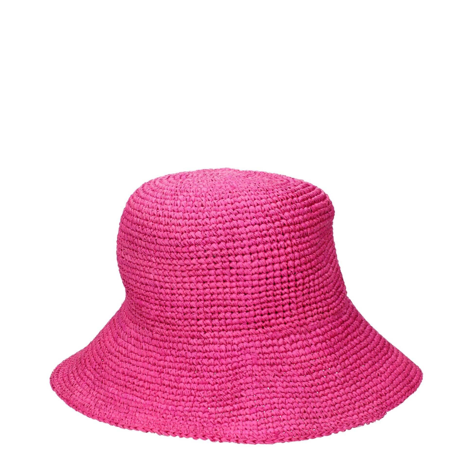 Pink Raffia Bucket Hat