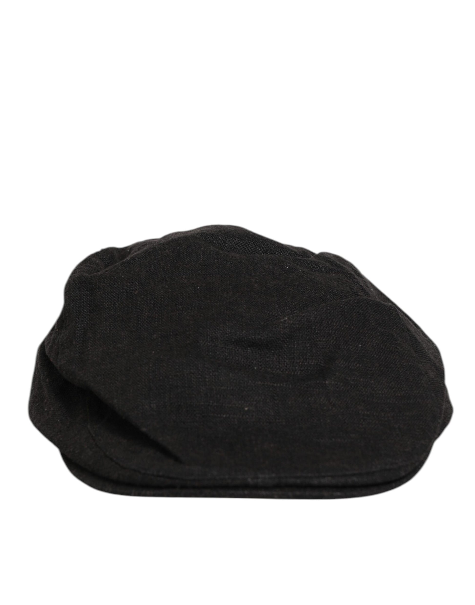 Black Cotton DG Logo Newsboy Cloth Capello Hat