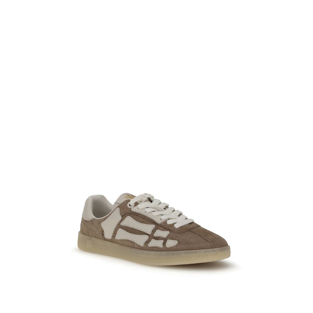 Beige Calf Leather Bos Taurus Athletic Sneakers