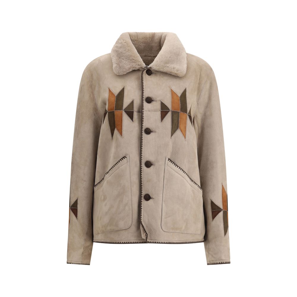 Reversible Rigel Suede Shearling Jacket