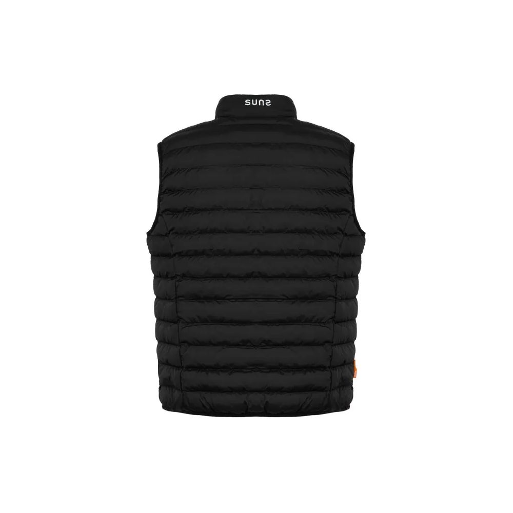 Black Polyester Sleveless Jacket