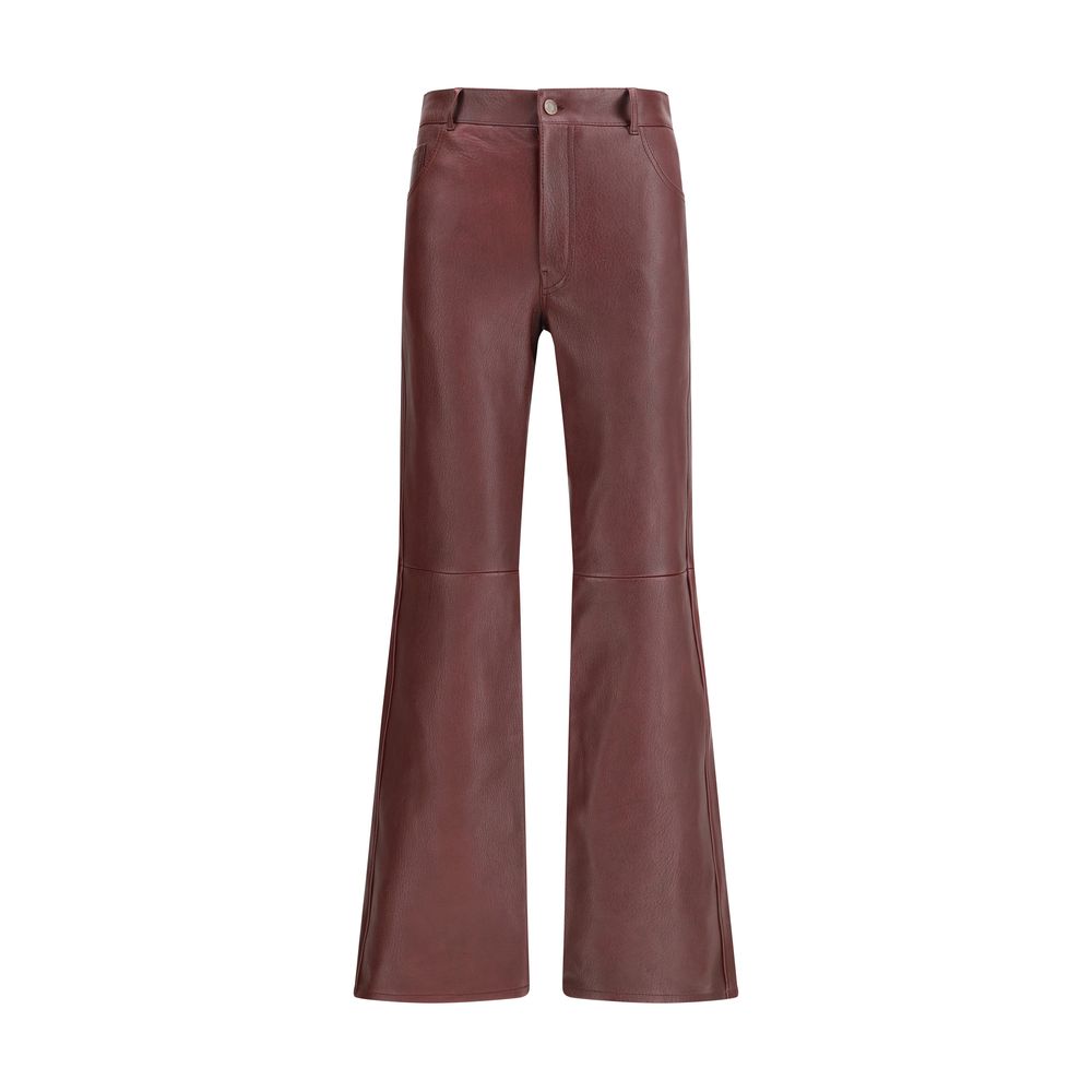 Bordeaux Leather Pants