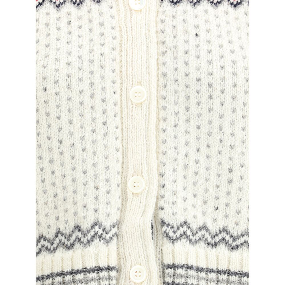 White Wool Cardigan