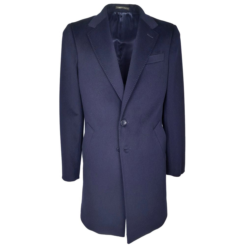 Blue Wool Men Jacket