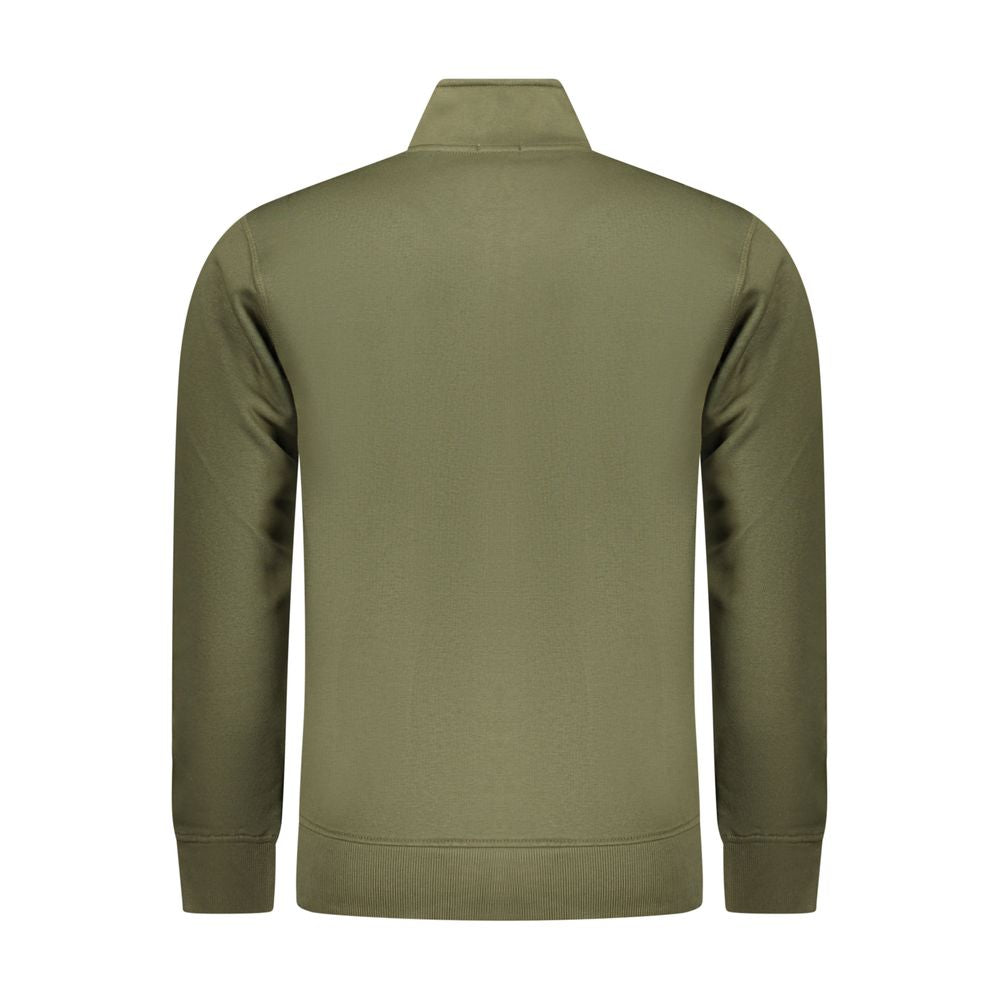 Green Cotton Men Sweater