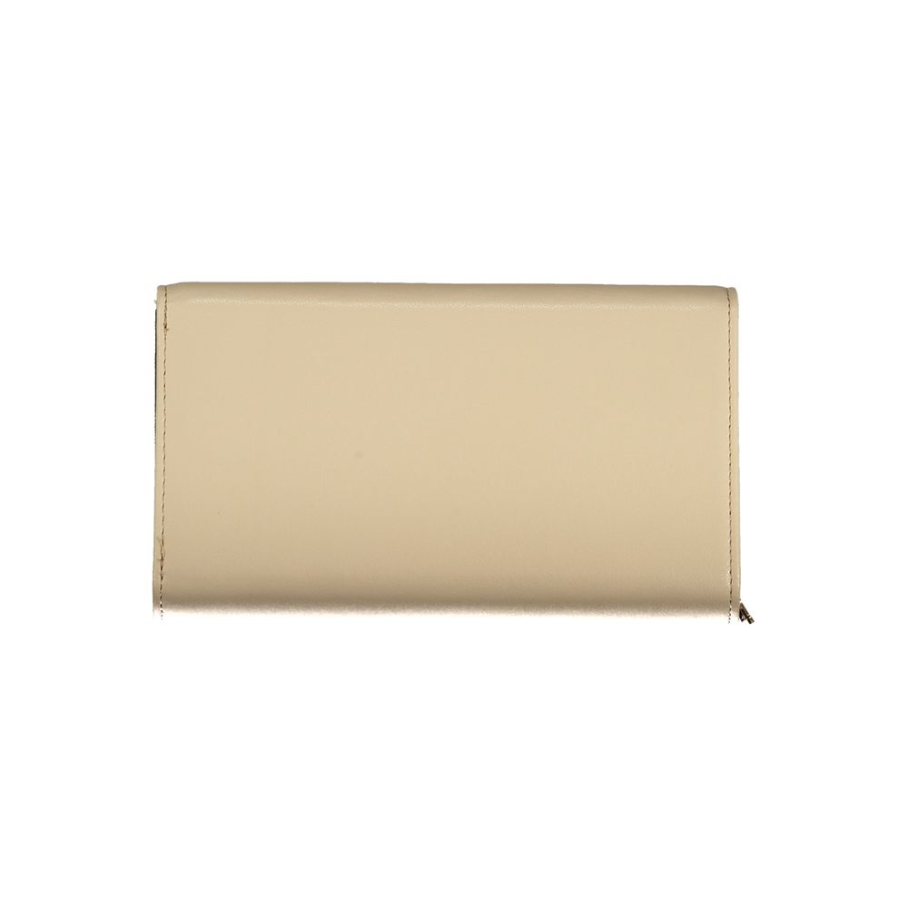 Beige Polyethylene Women Wallet