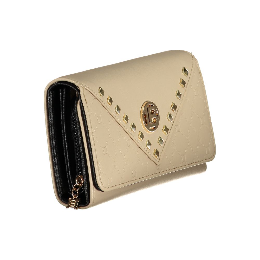Beige Polyethylene Women Wallet