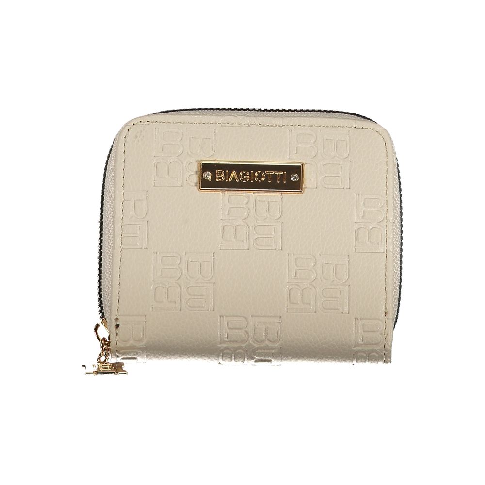 Beige Polyethylene Women Wallet