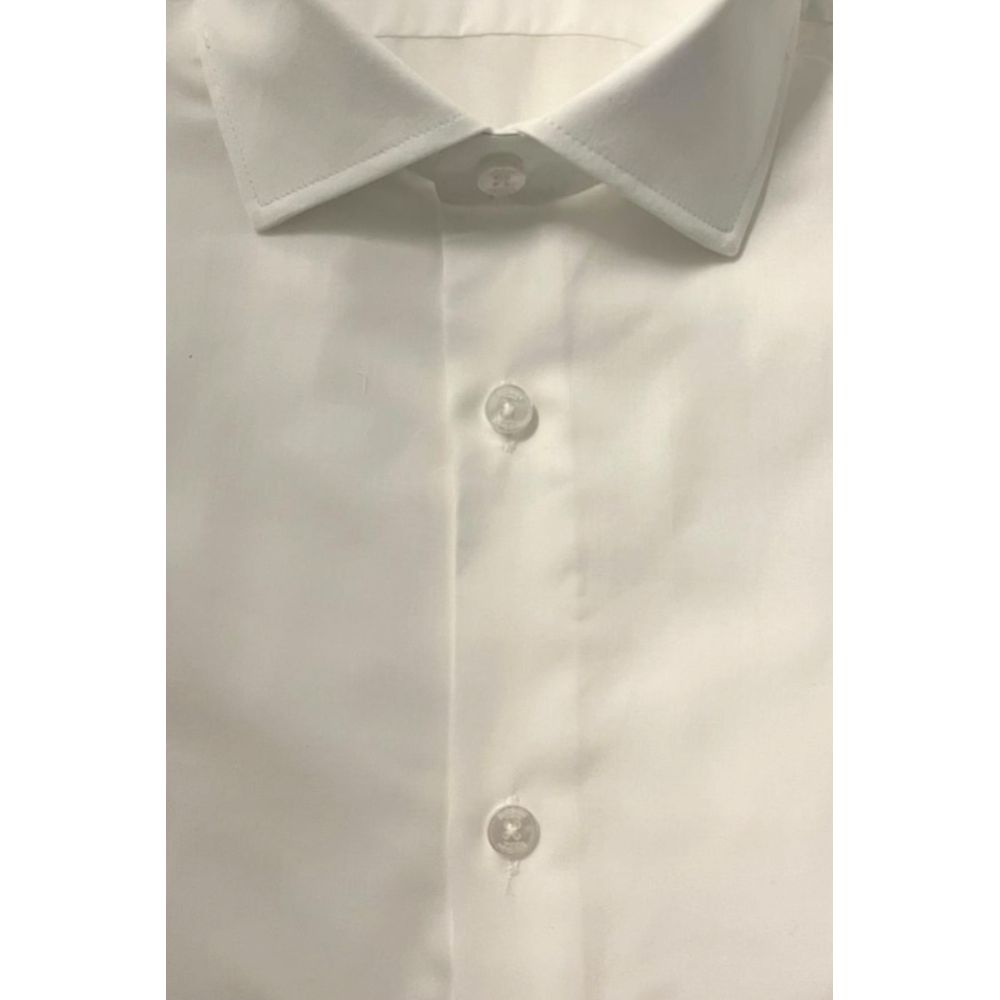 White Cotton Men Shirt