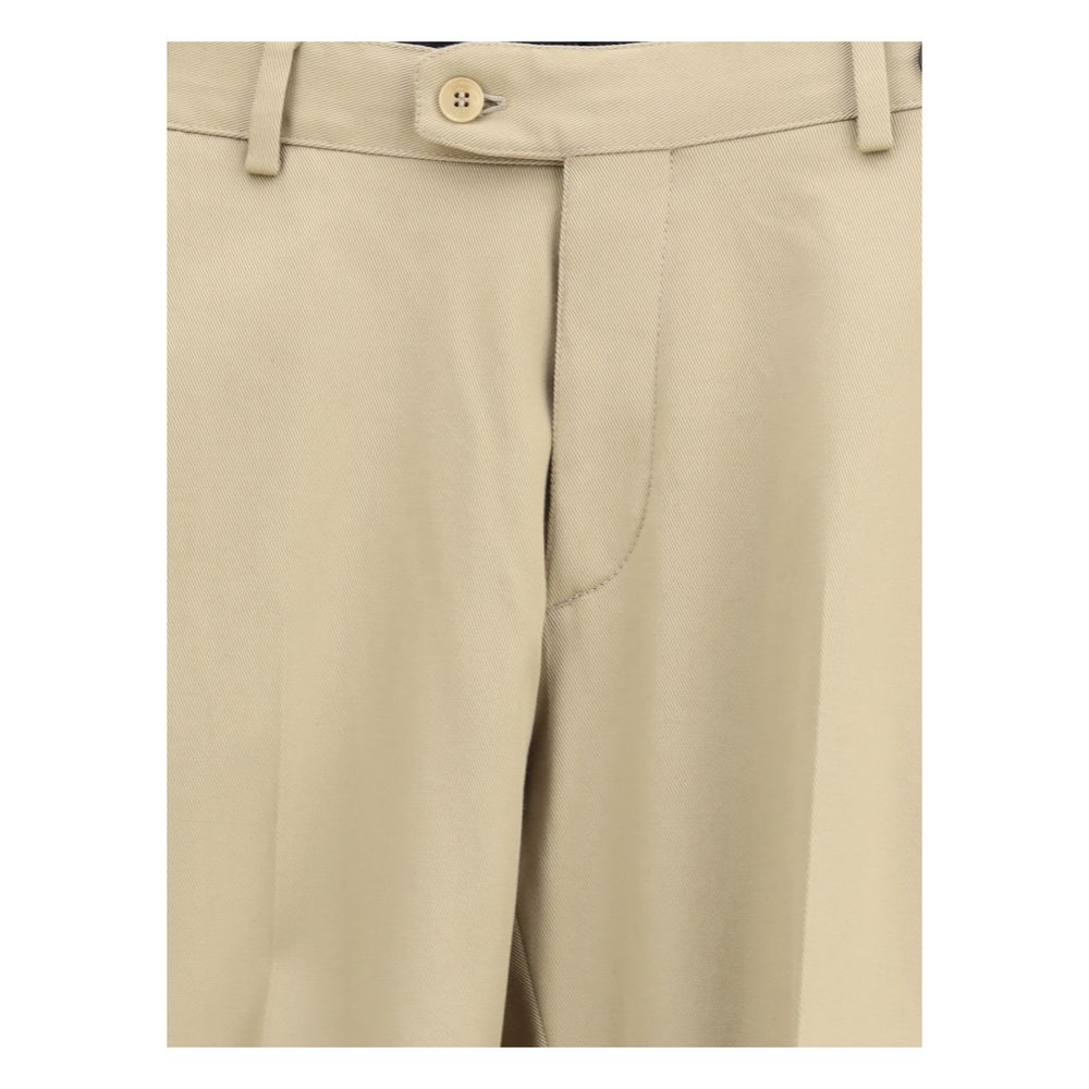 Bicolor Cotton Chino Pants