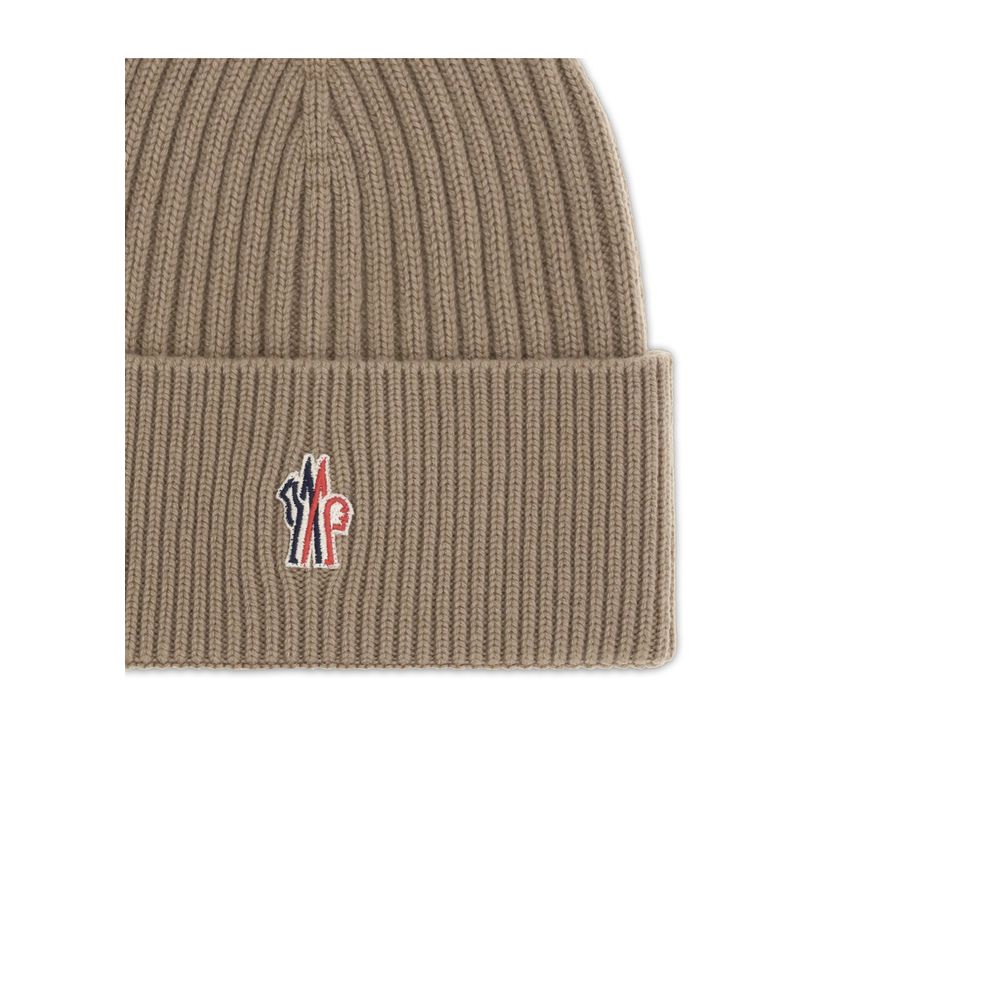 Beige Merino Wool Beanie