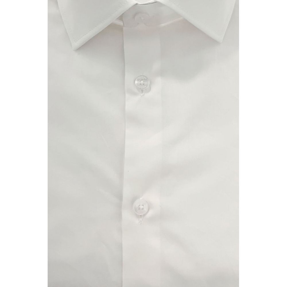 White Cotton Men Shirt