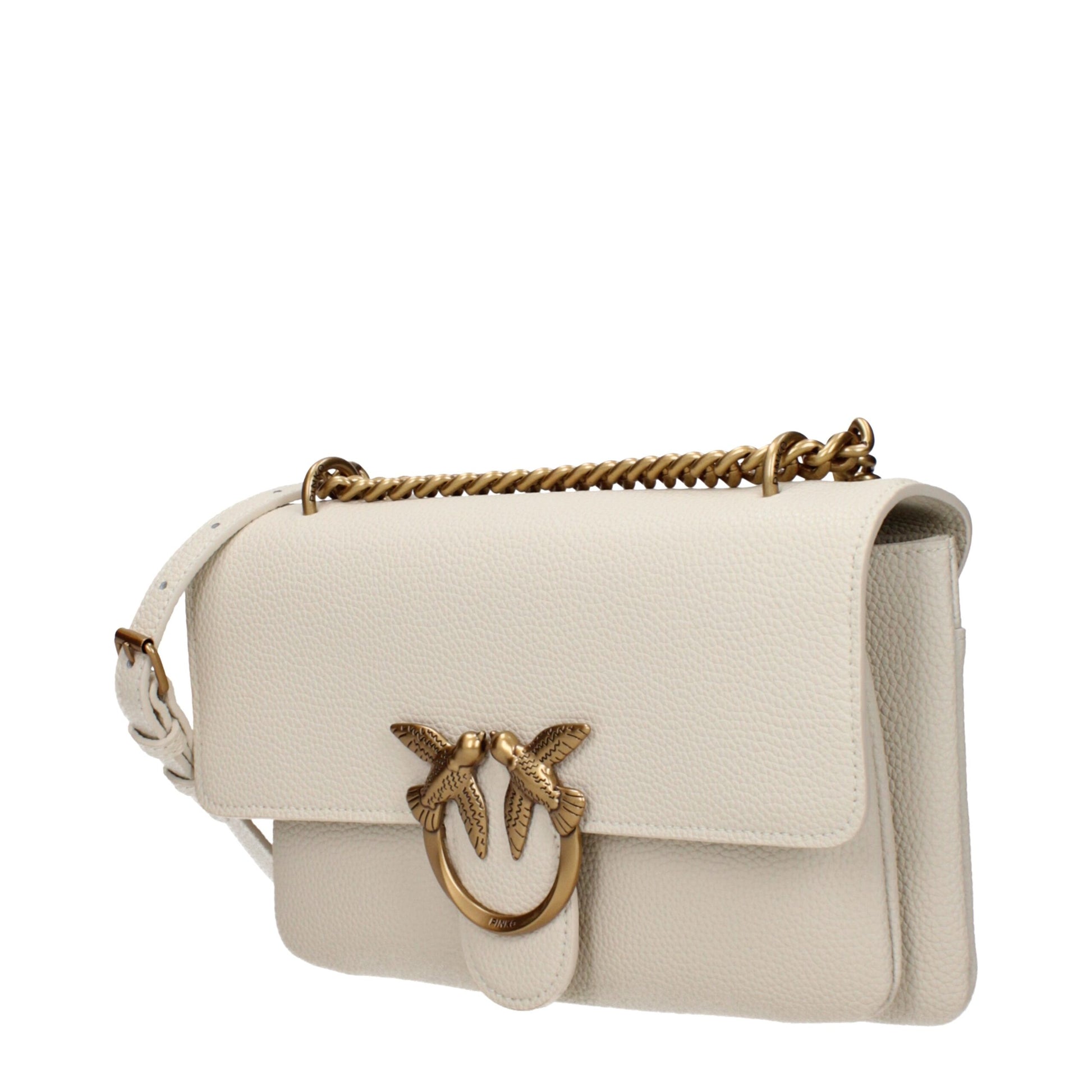 Beige Leather Crossbody Bag