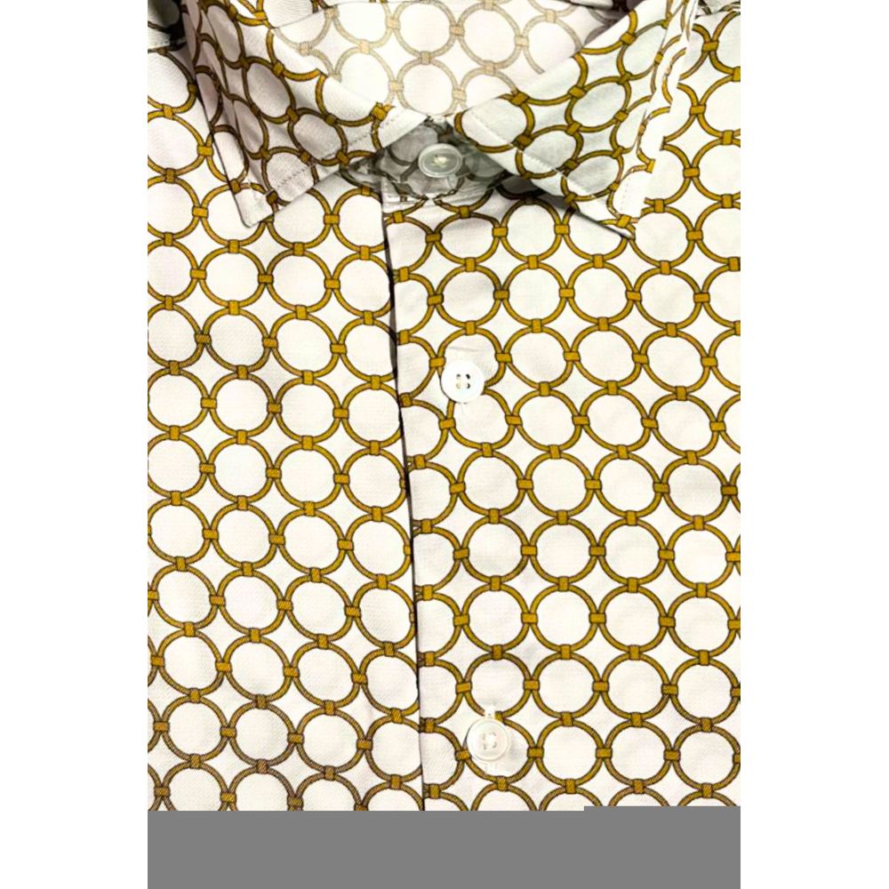 White Viscose Men Shirt