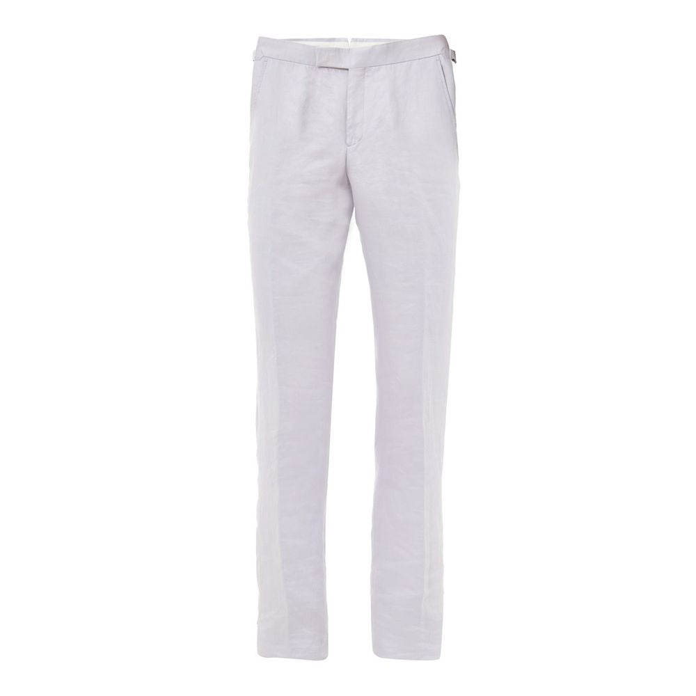 Purple Linen Dress Pants