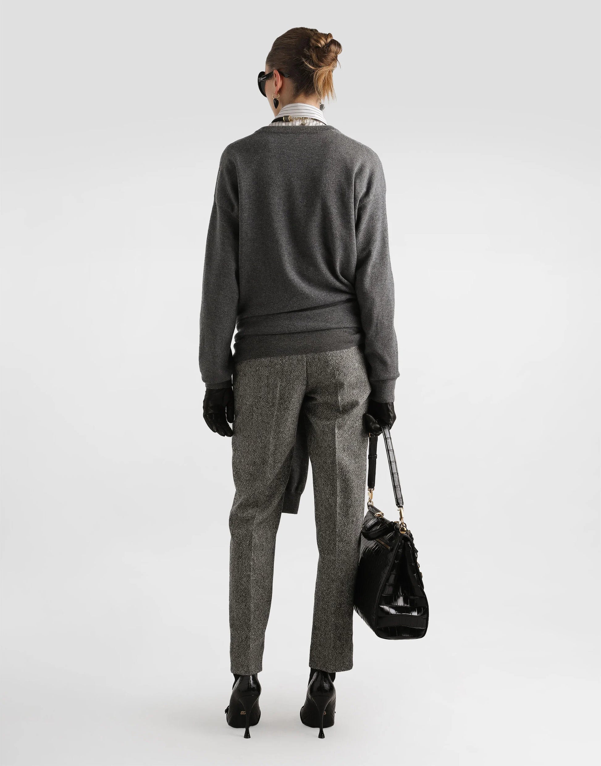 Pinstripe silk and cotton shirt