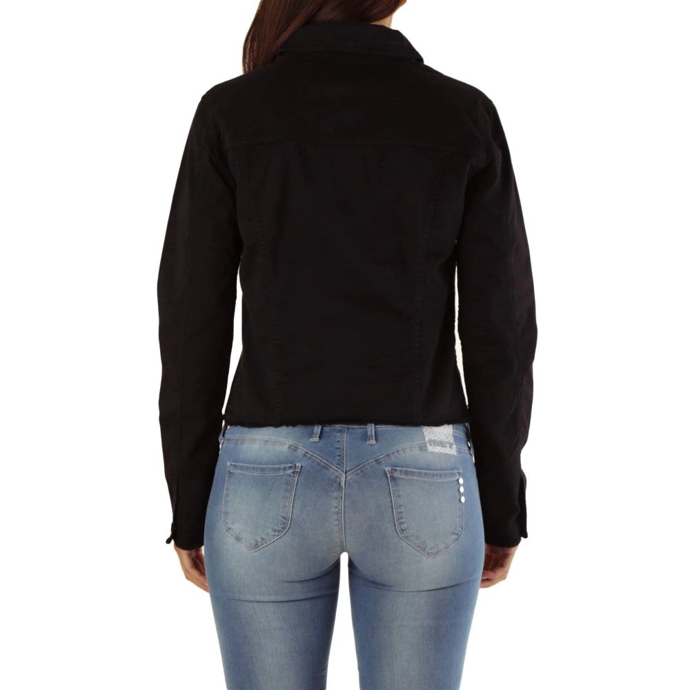 Black Cotton Denim Jacket
