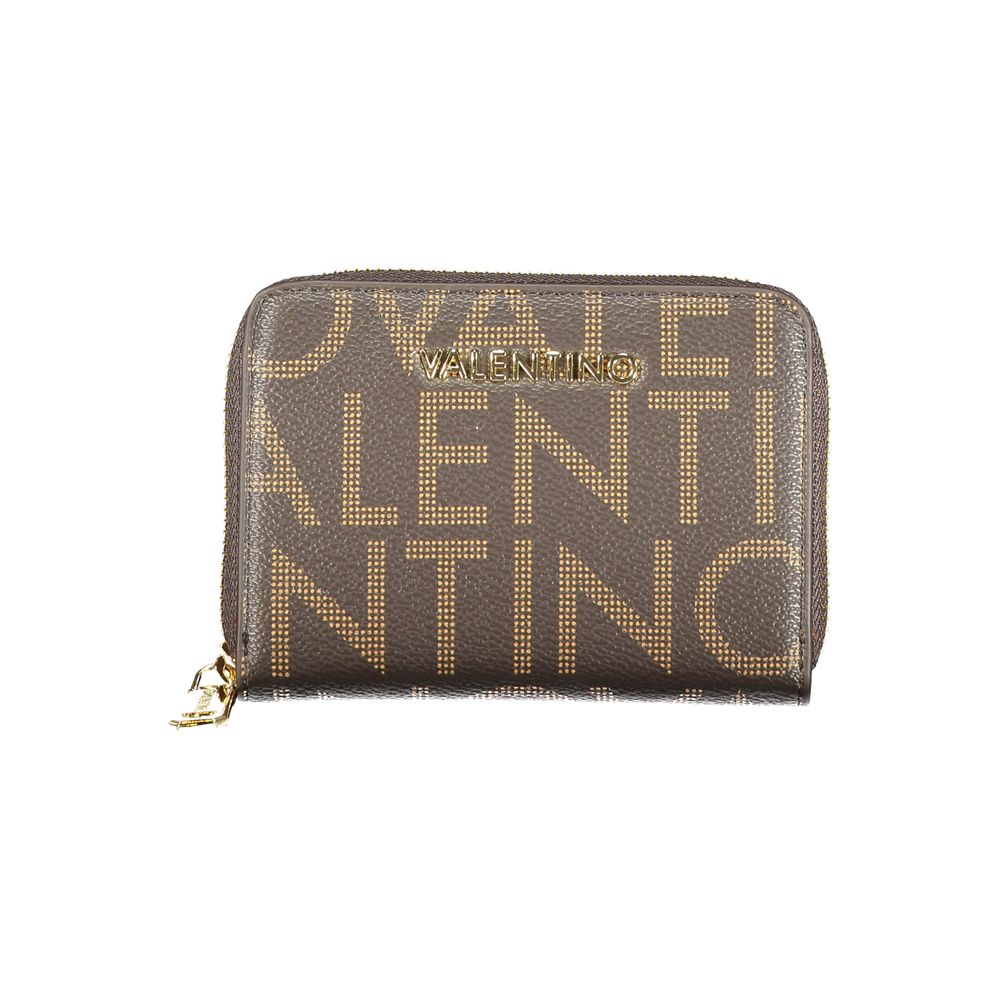 Brown Polyurethane Women's Wallet