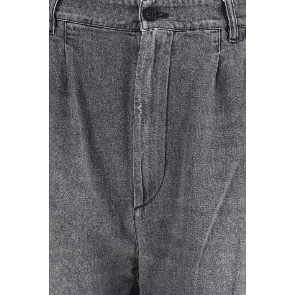 Gray Cotton Jeans Denim