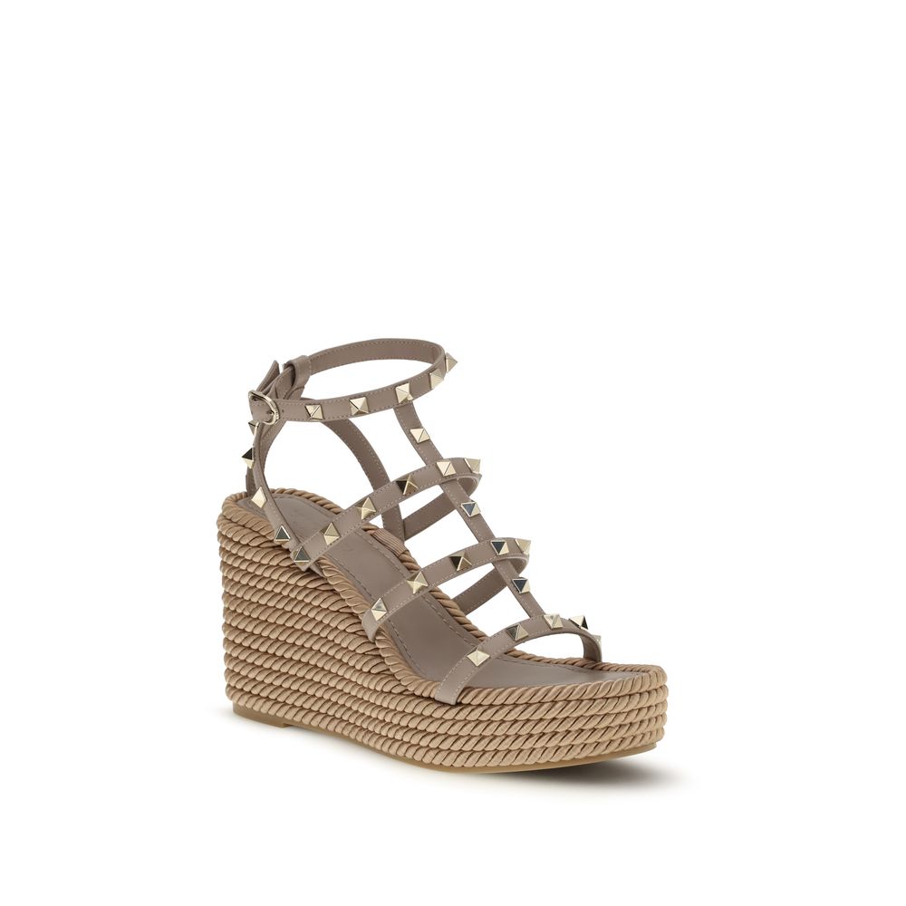 Beige Calf Leather Bos Taurus Espadrilles