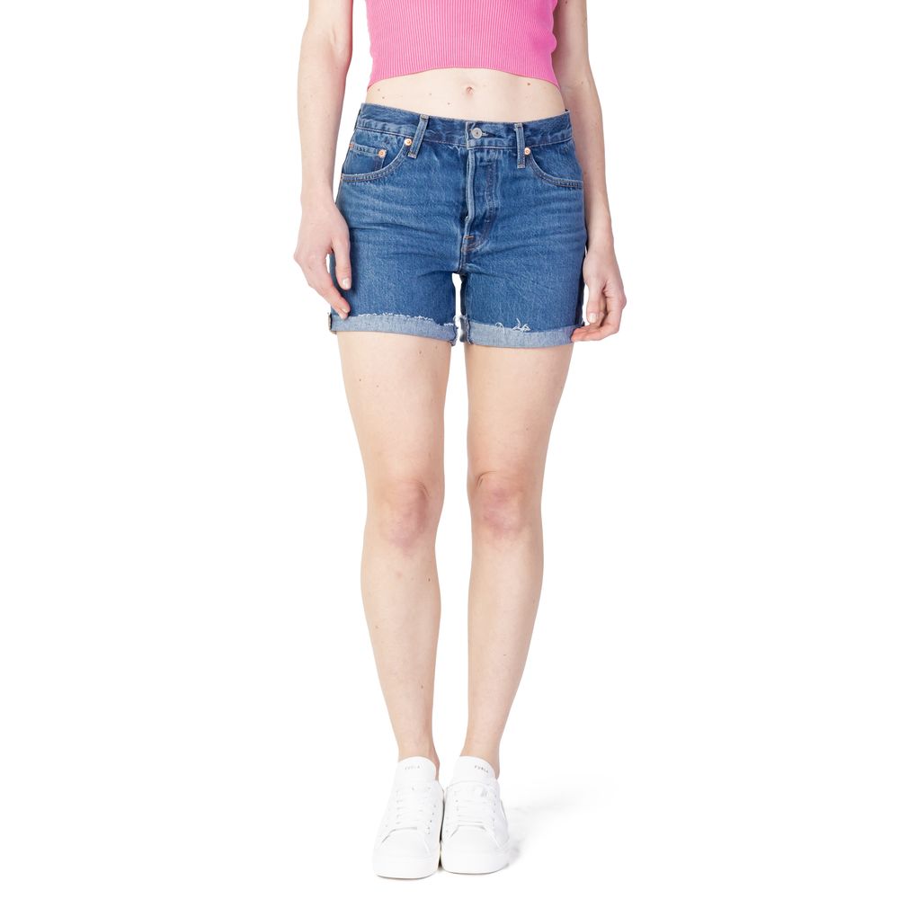 Blue Cotton Shorts